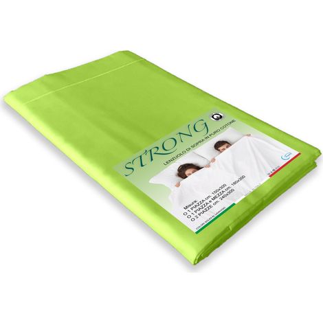 LENZUOLO di sopra CORDONETTO STRONG verde acido made in Italy Una Piazza