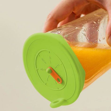Couvercle Silicone Alimentaire - 10 Cm - Universel Pour Récipients 8 À 13 Cm - Avec Indicateur Horloge - 4 Pièces (1/5)