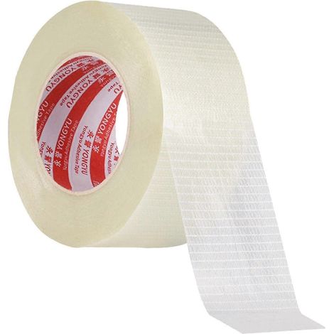 Ruban adhésif en fibre de verre, ruban de cerclage renforcé par filament, ruban d'expédition, ruban résistant à la chaleur, rubans d'emballage, ruban de scellage-25mm 50 Meters