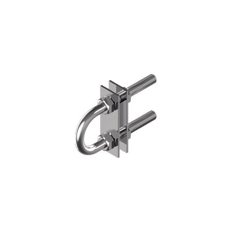 Cadène avec double plaque carré inox A4 M12X130