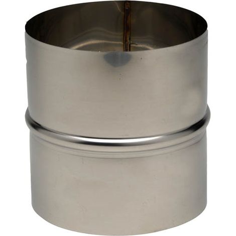 TEN – Manchette mâle/mâle Ø125 – Raccord fumisterie 15 cm en inox 304 – Montage condensats – Pour chantiers humides (1/4)