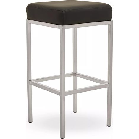 Premier Housewares Baina Black Pu And Chrome Finish Bar Stool (1/5)
