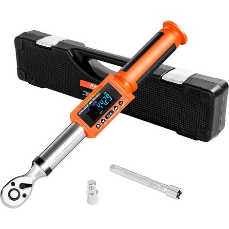 Clé Dynamométrique Numérique 3/8 VEVOR 6,7-135 Nm Précision ±2% Écran LCD Alerte LED Cliquet 72 Dents Mallette (1/5)