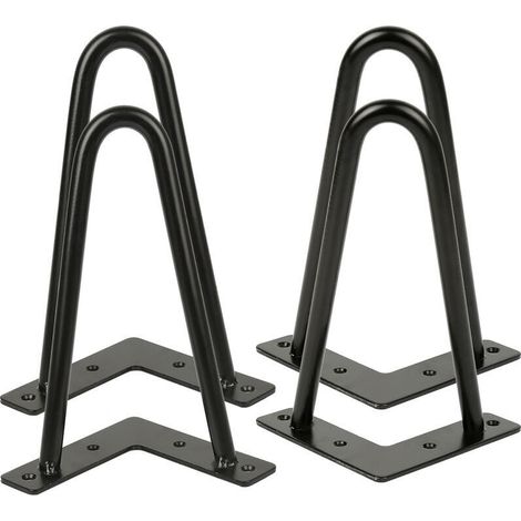 Lot de 4 pieds épingle 20 cm pour table design industriel (1/5)