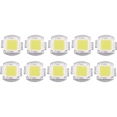Paquete de 10 bombillas LED de 100 W y 7500 lm, focos de luz blanca integrados de alta potencia para proyectos de bricolaje. (1/5)