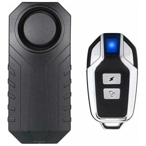 Alarme vélo et moto sans fil - Alarme antivol avec télécommande - Étanche IP55 - Volume sonore 113 dB - Noir. (1/5)
