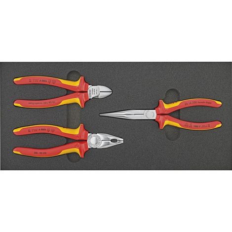 Knipex Werkzeugmodul 1/3 Zangen VDE, 3-teilig (1/2)