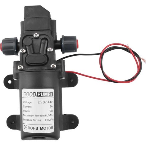 Pompe immergée à membrane auto amorçante DC 12V 70W – Débit 4-6L/min – Pression 0.9Mpa – Idéale pour camping-car, bateau, jardin (1/4)