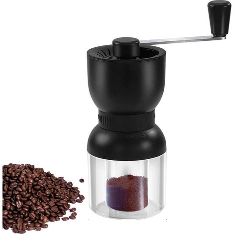 Moulin à café manuel en céramique avec meules en céramique, pour expresso, café à la française et café filtre, pour une utilisation à la maison et en voyage.-AquaForge (1/5)