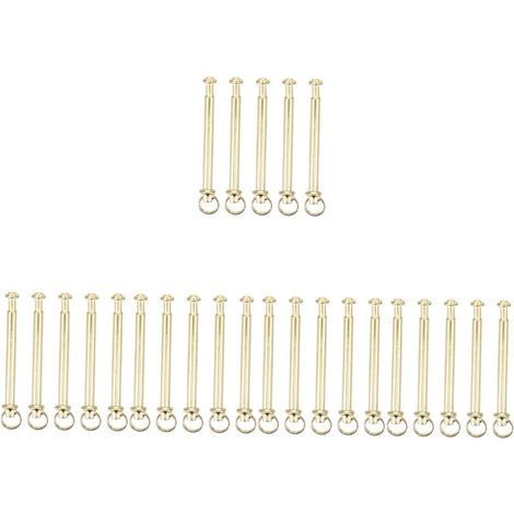 Lot de 25 Rivets Acier Inoxydable Doré, Accessoires Fixation Ventilateur Pliable, Pièces Rechange Intérieur (1/5)