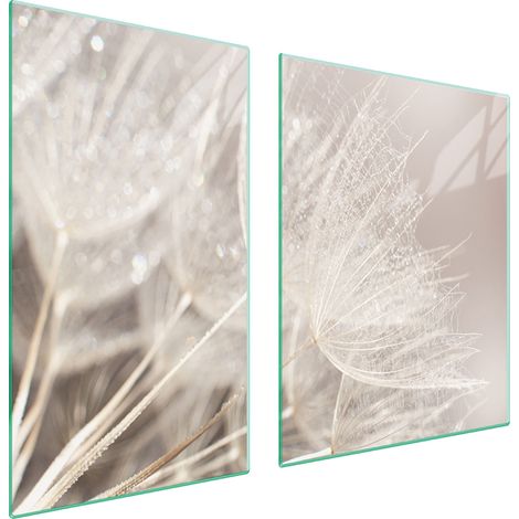 ASSIETTE EN VERRE et PLANCHE À DÉCOUPER 100x52 FLEUR (1/5)