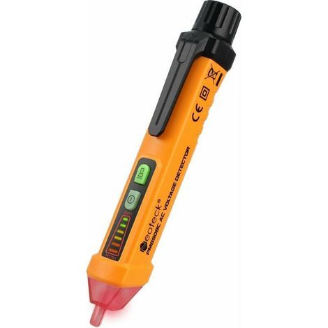 Elektrischer Spannungsprüfer, berührungsloser Spannungsdetektor 12–1000 V, Prüfung von Außenleiter und Neutralleiter, akustischer und optischer Signalgeber, Taschenlampe, Wechselstrom 50–500 Hz, NCV-S (1/4)