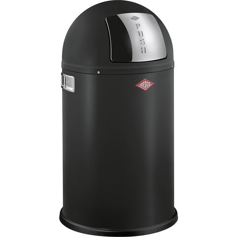 Wesco Mülleimer Pushboy Junior schwarz matt
