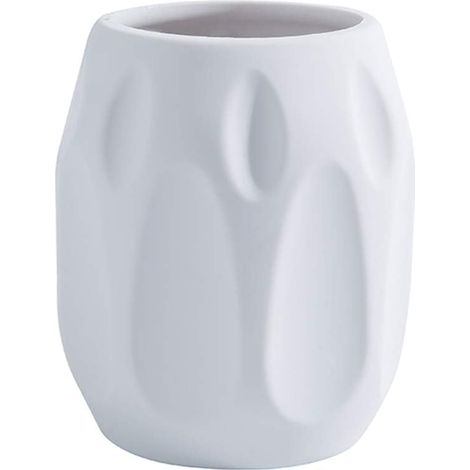 Pot à crayons en silicone pour bureau, pot à crayons mignon pour enfants, organisateur de fournitures de bureau (blanc) (1/5)