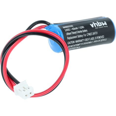 vhbw Battery Replacement for Omron CPM2C-BAT01 for Industrial Controller (450 mAh, 3.6 V, Li-SOCl2)