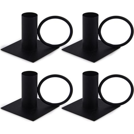 Bougeoir cône noir rétro 4 PCS, Ensoleillé