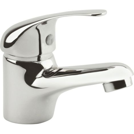 Robinet salle de bain mitigeur de lavabo bas chromé vidage complet
