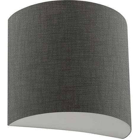 Applique Vivien con Paralume in Tessuto Antracite - Attacco E27 IP20 75W - Lampada da Parete Elegante - Rossini Group (1/5)