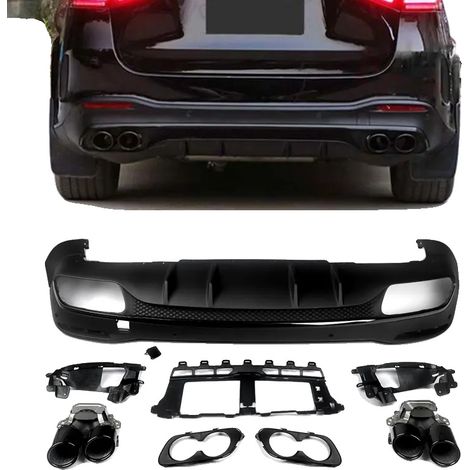 Diffuseur de pare-chocs arrière, ajustement personnalisé pour Mercedes Benz W167 GLE, construction durable, Style GLE53 (1/2)