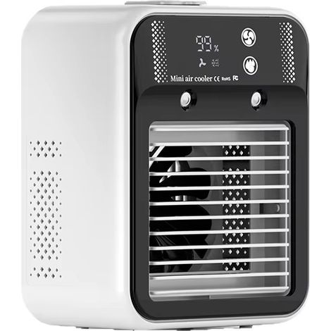 Mini climatiseur avec humidificateur par pulvérisation USB, ventilateur de bureau à eau, refroidisseur mobile (1/5)