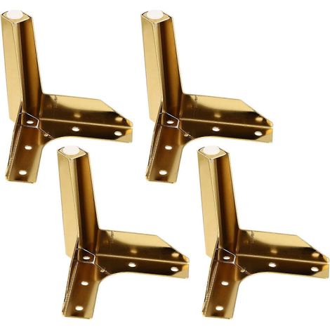 Pieds de meubles en fer forgé plaqué or, supports de pieds de canapé, lot de 4, pieds de meuble (1/5)