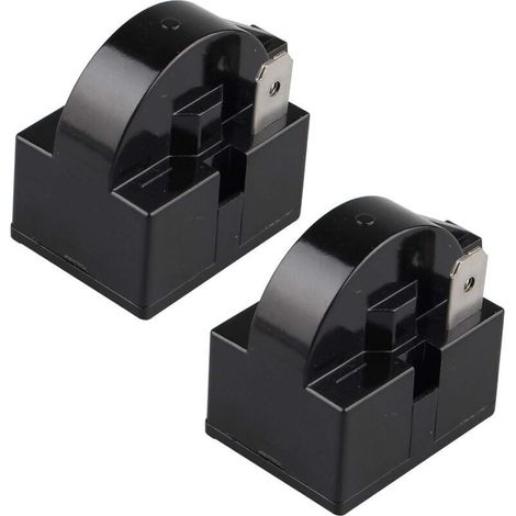 Lot de 2 relais de démarrage PTC 15 Ohm 220 V à une broche PTC pour réfrigérateur congélateur et compresseur Noir(1 pied) (1/5)