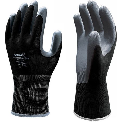 Showa 370W Guanto Da Lavoro Senza Cuciture Nylon Palmo Nitrile Usi Generici 8/L (1/6)