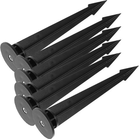 Piquets de jardin en plastique (lot de 6) - Supports robustes pour luminaires d'extérieur (35 x 160 mm) (1/5)