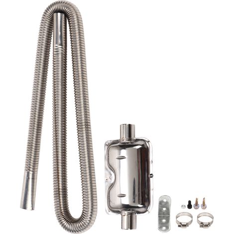 Abgasrohr für Standluftheizung mit Schalldämpfer, Kraftstofftank aus Edelstahl, Diesel-Entlüftungsrohr, 2,5 cm Innendurchmesser, 120 cm (1/5)