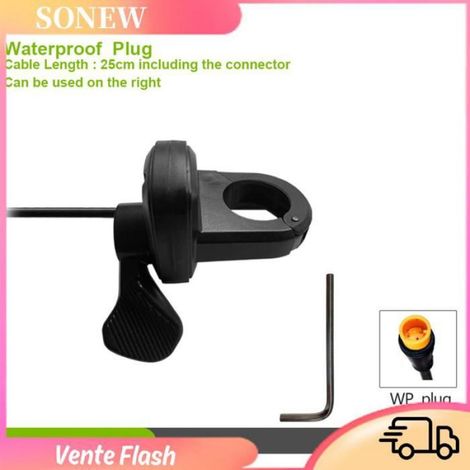 Accélérateur de pouce de vélo électrique, accélérateur d'accélérateur de pouce à prise SM pour scooter de vélo électrique 12v à 72v (1/4)