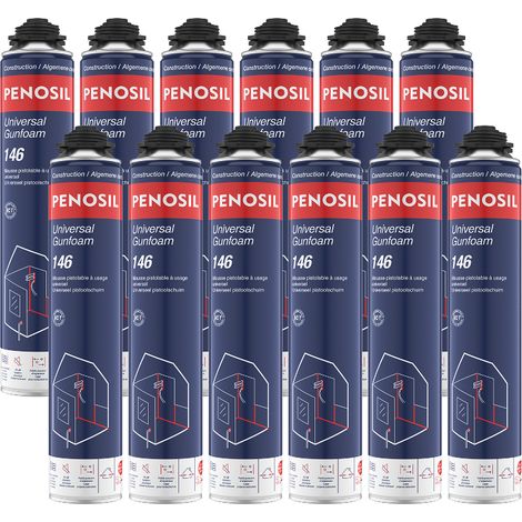 Lot de 12 mousse PU 700ml pistolable Penosil universal gunfoam 146