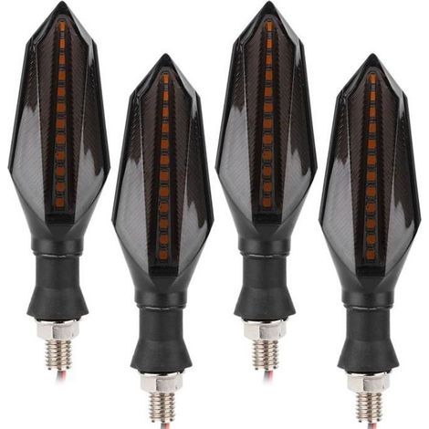 4PCS LED à double à Flux séquentiel Allumer la Lumière 12V clignotant Moto universelle - BOYOU (1/4)
