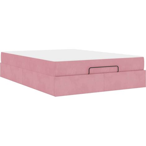 Estructura de cama Rosa 160 x 200 cm Terciopelo vidaXL (1/5)