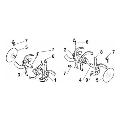 Outil de labour 135 pour motobineuse – Largeur de travail 80 cm – Pièce d'origine Honda – Compatible modèles FS28, F28, F300, F360, F400, F410, F450, F501, F506, F510, F560