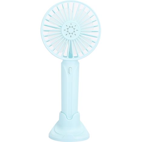 Tragbarer, per USB aufladbarer Mini-Ventilator, universeller elektrischer Ventilator für Schreibtisch oder Nachttisch, F1 Blau (1/5)