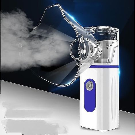 Inhalador nebulizador CREA, nebulizador portátil silencioso, para niños y adultos con boquilla y mascarilla C (1/5)
