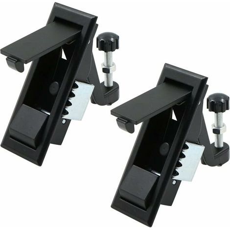 Cabinet Door Lock Push Button - Flat Cabinet Furniture Handle Furniture Drawers Lockable Drawer Camping Caravan Motorhome Yacht Ship Boat Black 2 Pieces (1/5)