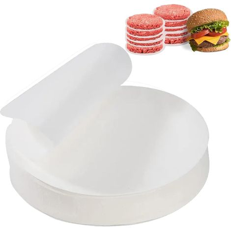 500 Disques à Burger, Papier Antiadhésif 12cm, Résistant Chaleur, Pour Cuisson Et Gril (1/5)