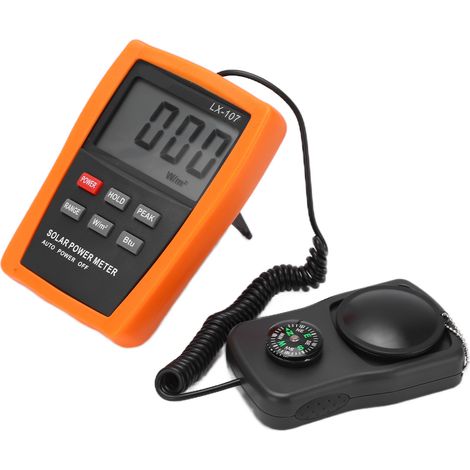 LX-107 Tragbares Solarradiometer, Ultraviolett-Leistungsmesser mit Spitzenwertspeicher und Kompassfunktionen (1/5)