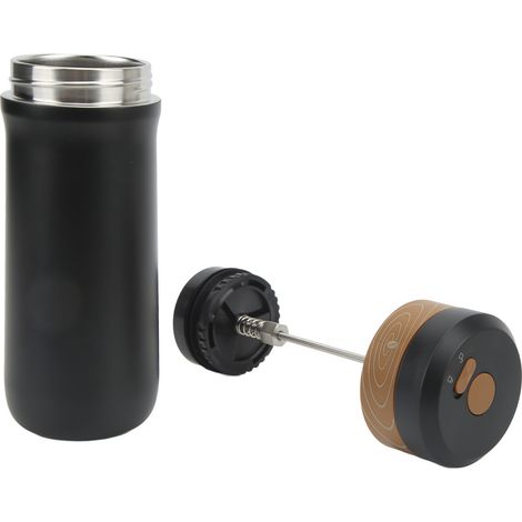 Cafetière à Piston Isotherme en Acier Inoxydable Portable pour Voyage avec Filtre à Café