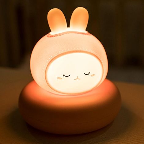 Annmore Veilleuse Enfant Lapin Rechargeable Lampe de Chevet Bebe Chambre Cadeau Naissance Fille [Classe énergétique A] (1/5)