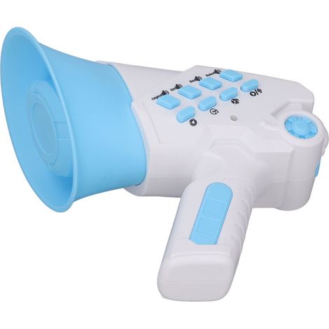 Mini changeur de voix, jouet mégaphone en plastique pour enfants, bleu ciel. (1/5)