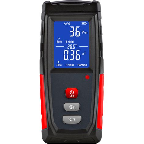 Detecteur EMF, détecteur de rayonnement électromagnétique numérique , testeur EMF portatif, équipement de chasse aux fantômes, moniteur de champ électrique/champ magnétique (1/5)