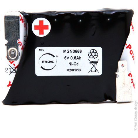NX - Batterie eclairage secours 5x AA 5S1P ST1 6V 800mAh Fast