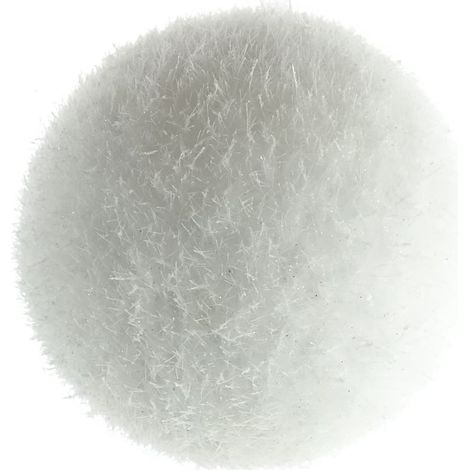 Bruchfeste Weihnachtskugel Weiß mit Glitzer Ø 10 cm - Kunststoff