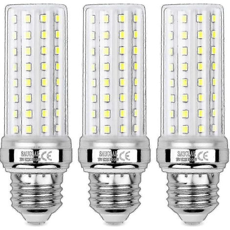 Lot de 3 ampoules LED maïs 20 W équivalent 150 W, blanc froid 6000 K, culot E27 à vis Edison (1/5)