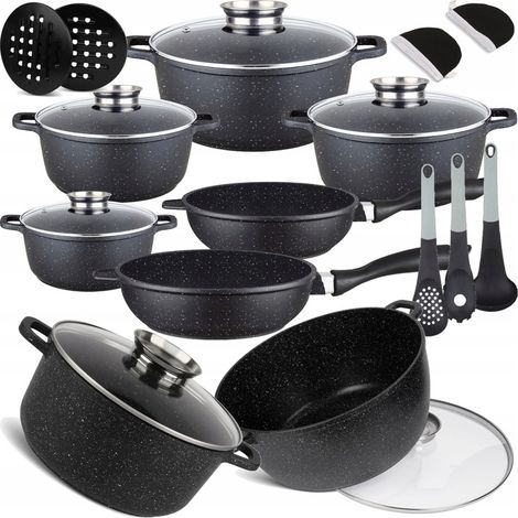 SET DI PENTOLE IN MARMO, SET DI PADELLE, PENTOLE A INDUZIONE (1/5)