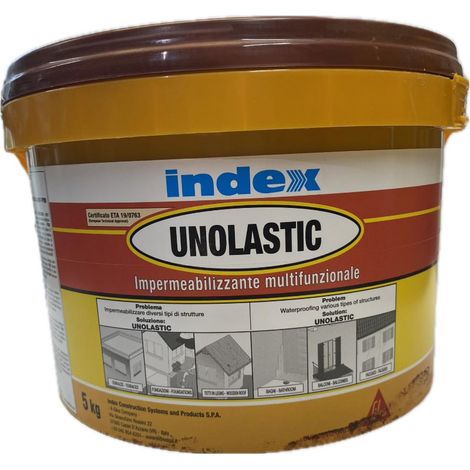 Sika unolastic marrone cotto 5 kg monocomponente in pasta pronto all'uso