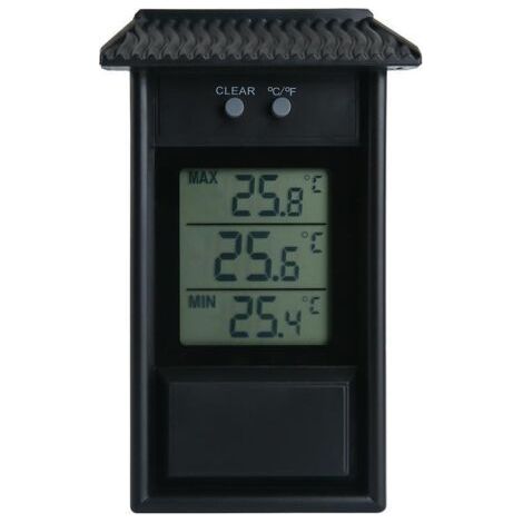 Thermomètre numérique - Surveillez les températures maximales et minimales avec ce thermomètre de serre intérieur et extérieur pratique et facile à installer 13,2x8x3 (cm) (1/3)