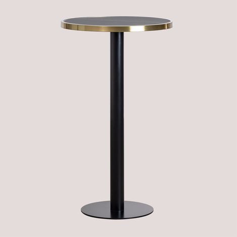 Tavolo Bar Alto Rotondo in Gres (Ø60 cm) Amaretto SKLUM            